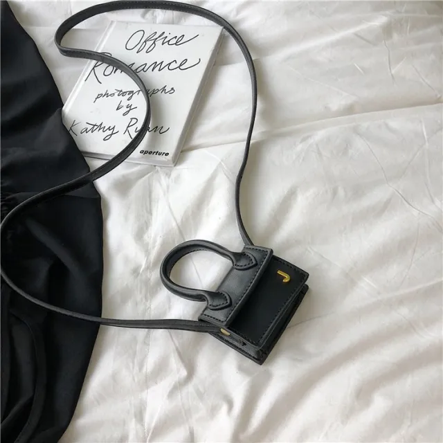Mini Female New Fashion One Shoulder Messenger Coin Bag Black - Shop at LoveMi