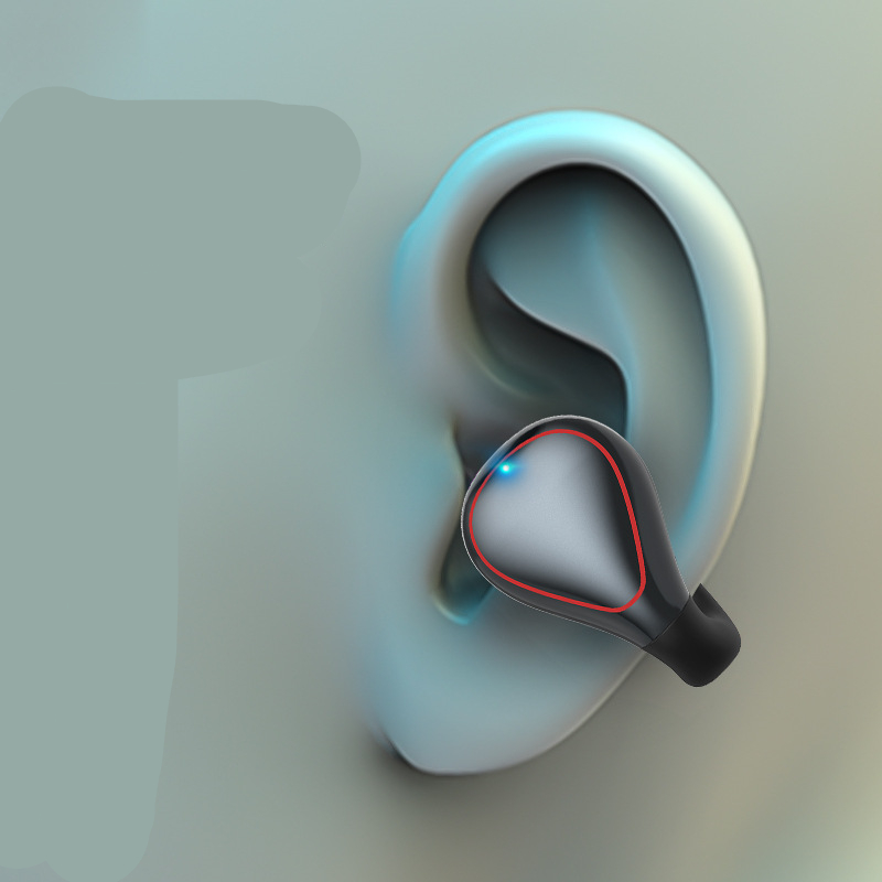 Wireless Bluetooth Headset Moves Both Ears