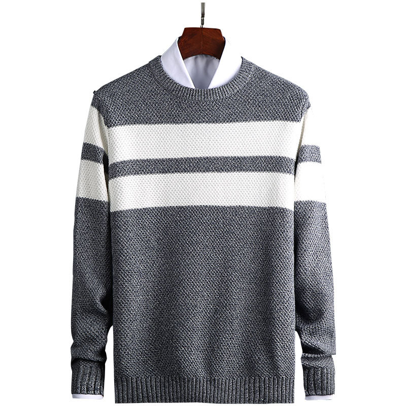 Men's Versatile Knitwear Striped Sweater