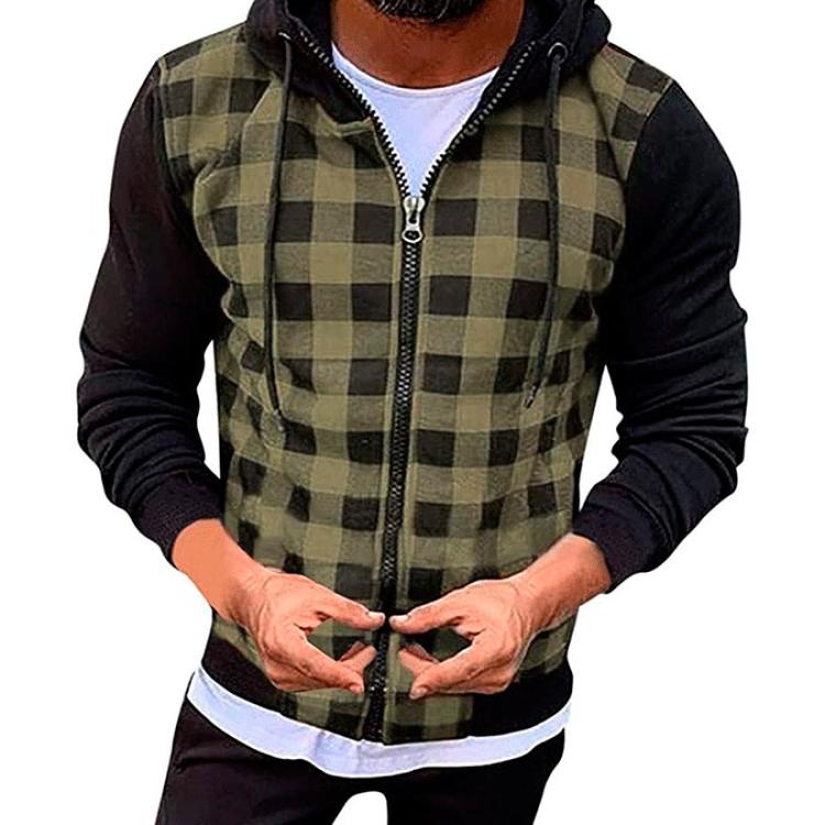 Autumn New Men's Casual Sweater Stitching Cardigan Jacket
