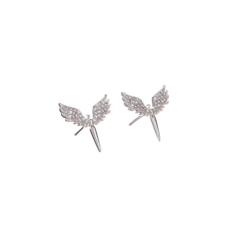 Guardian Angel Diamond Ring Necklace Earrings Three Piece Set