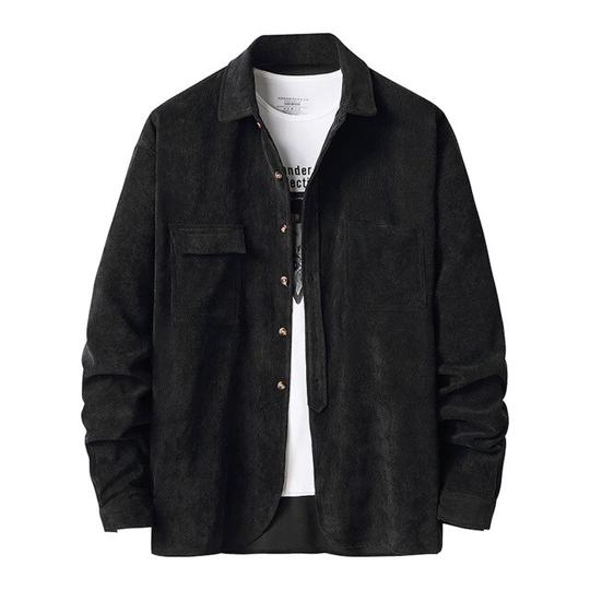 Men's Casual Long-Sleeved Corduroy Shirt Jacket