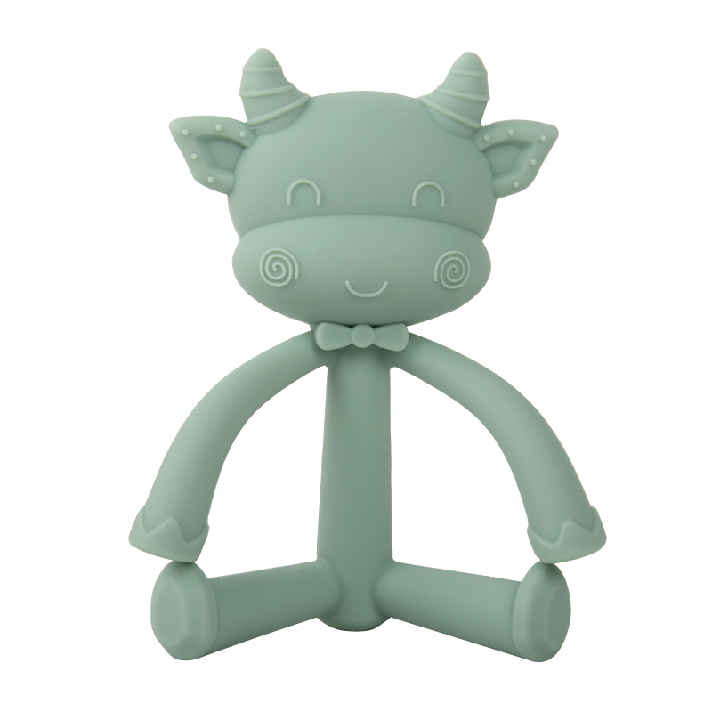New Baby Three-Dimensional Cute Cow Teether Baby Silicone