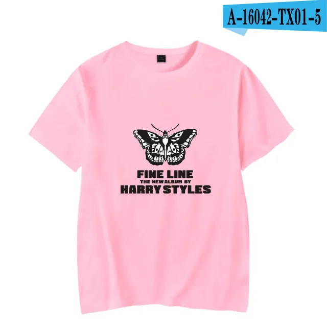 Harry styles Casual Short Sleeve T shirt With Peripheral Printing Pink - Shop at LoveMi