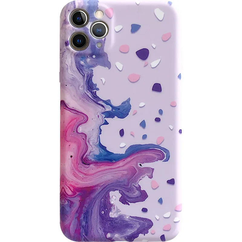 Creative Graffiti Purple Oil Painting Silicone Phone