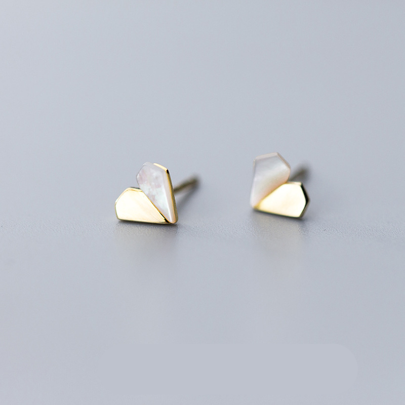 Simple Personality Shell Stud Earrings Women