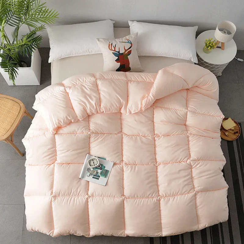 Winter Duvet Quilted Quilt King Queen Twin Size Comforter - Orange