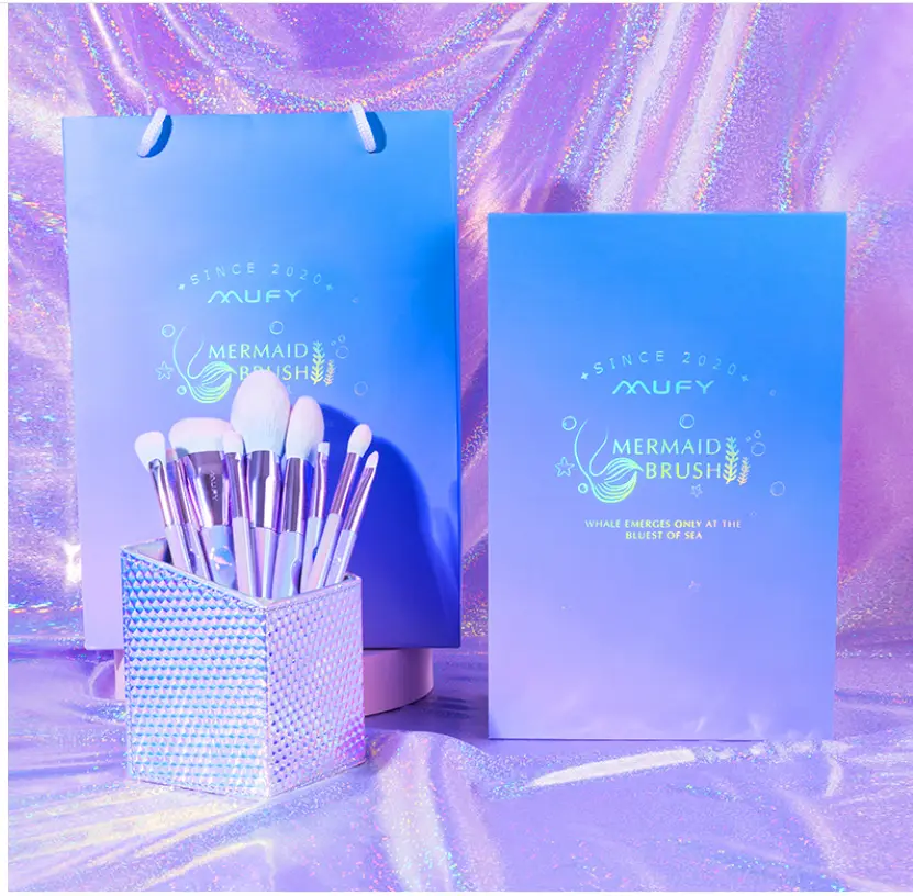 Fashion Hot Sale Mermaid Makeup Brush Set Soft