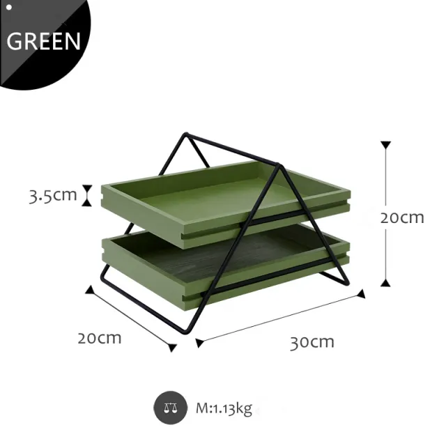 Modern Minimalist Style Drawer Storage Rack Double Layer Stationery Rack Green - Shop at LoveMi