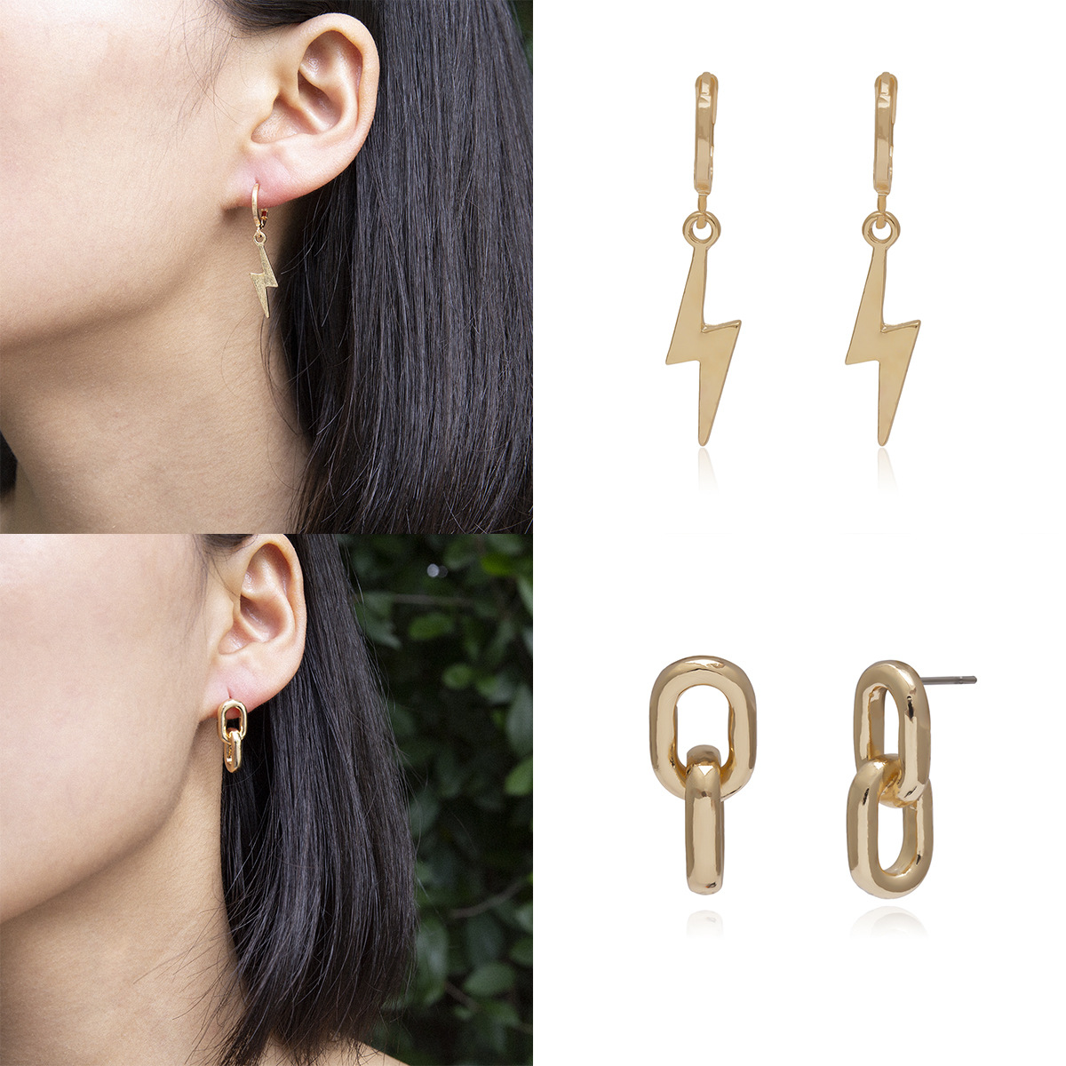 Creative Personality Lightning Small Earrings