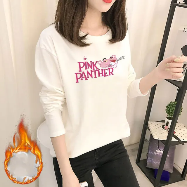 New Velvet Padded Long Sleeved Women's Bottoming Shirt D White - Shop at LoveMi