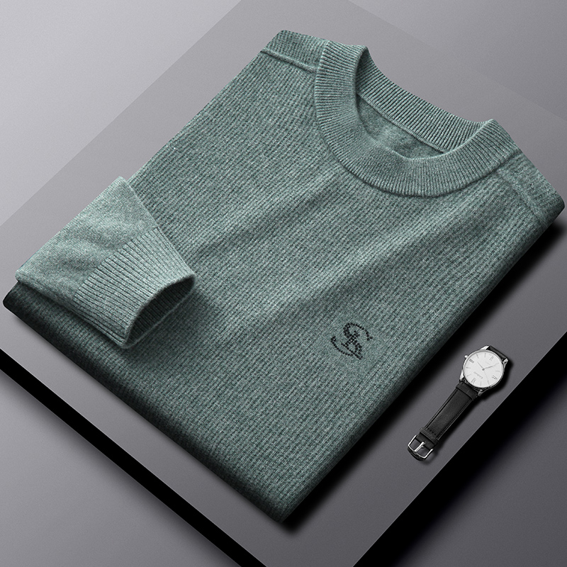 Pure Color All-match Casual Loose Middle-Aged Father's Cardigan