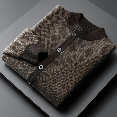 Cashmere Sweater Men's Thickened Loose Large Size Wool Sweater