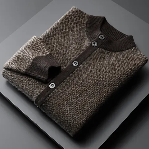 Cashmere Sweater Men's Thickened Loose Large Size Wool
