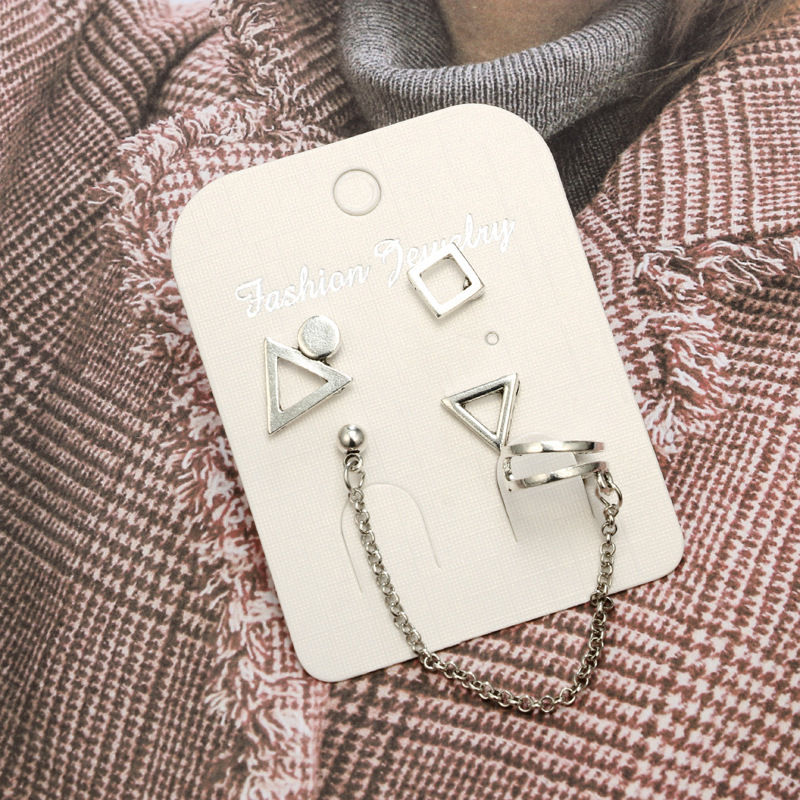 European And American Retro Earrings Set Combinationked