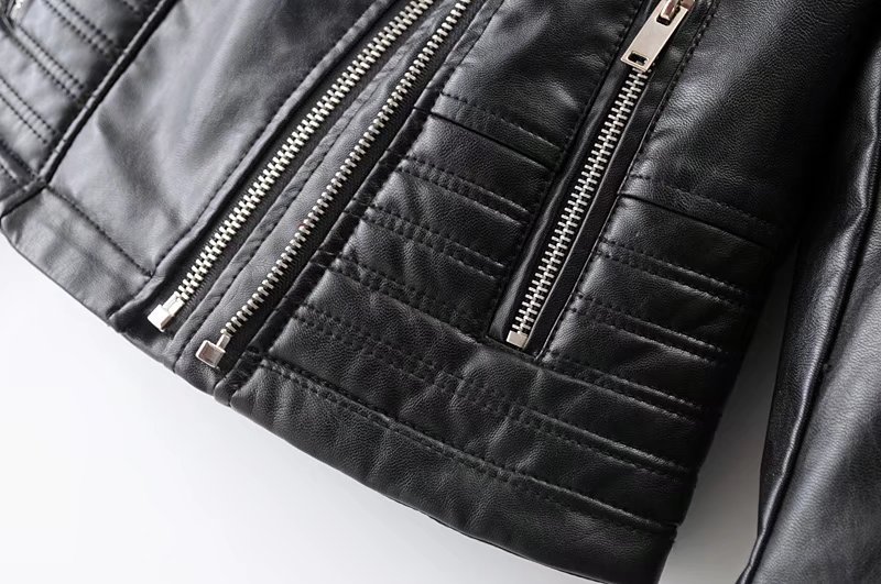 European And American Quilted Leather Jacket