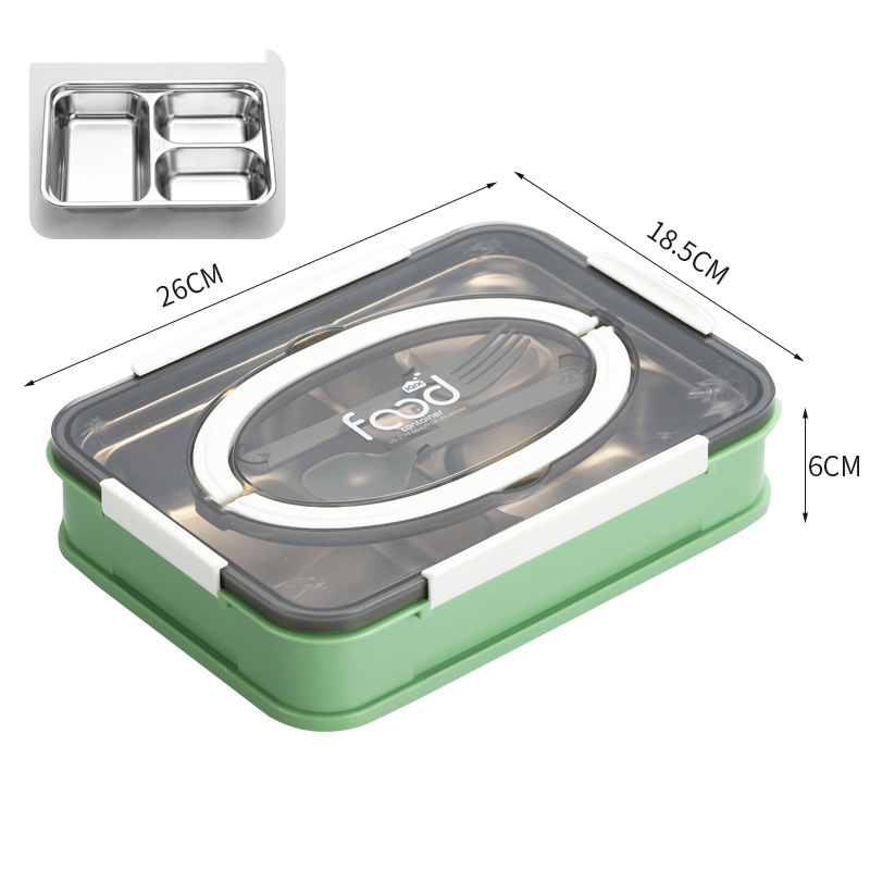 Stainless steel partitioned portable airtight insulation box