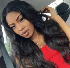 European And American Long Curly Black Wavy African Wig - Black - View 1