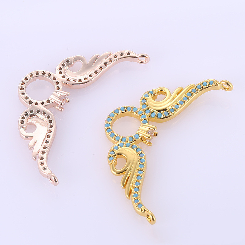 Angel Wing Necklace With Micro Inlaid Pendant