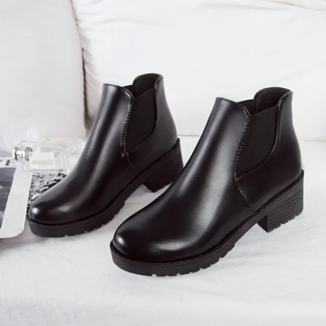 One Boot, Short Tube High Heels British Style Black - Shop at LoveMi