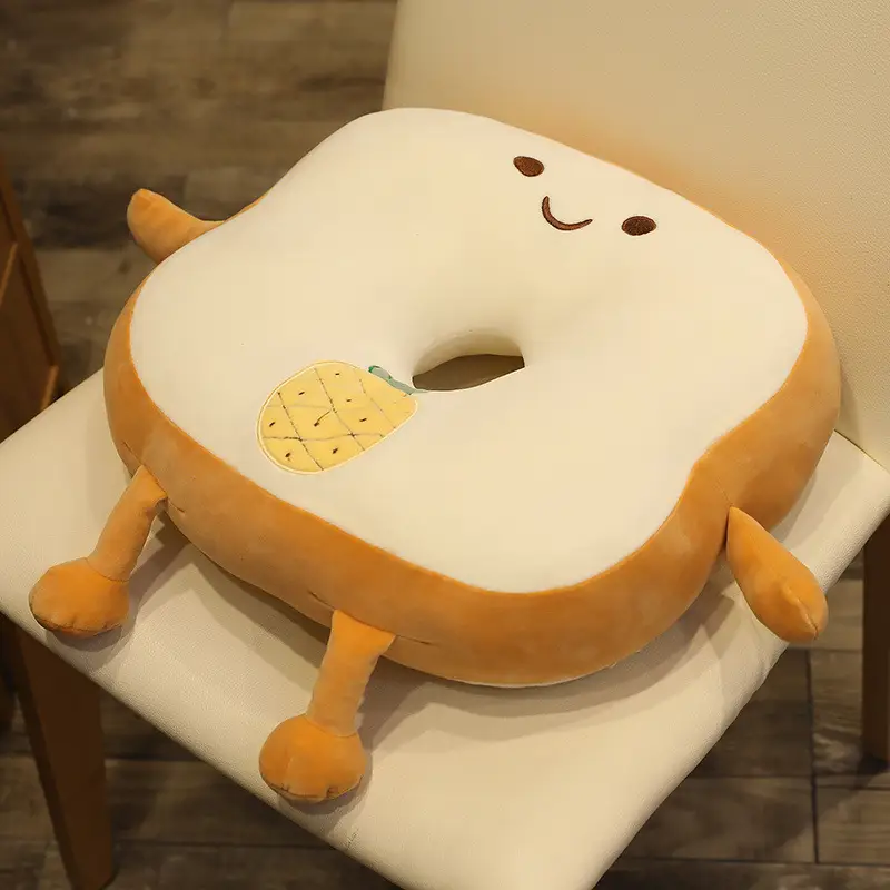 Cute Cartoon Fruit Animal Bread Futon Mat Creative Sliced Toast Floor Mat Pillow Cushion