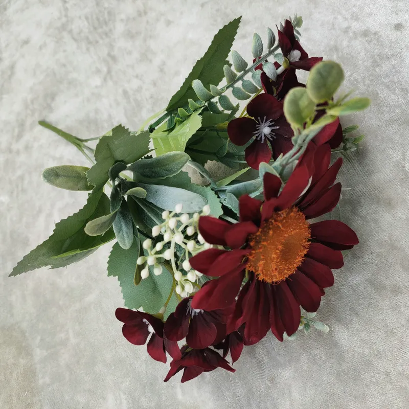 European-Style Fake Flower Home Decoration Sun Lotus - Sun Lotus Red