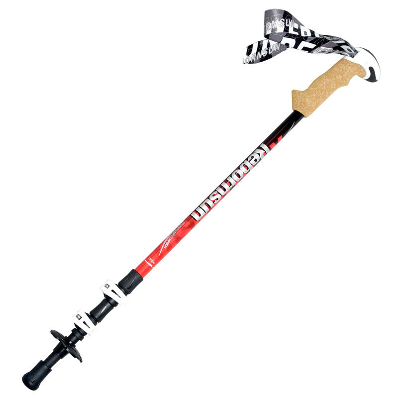 Climbing stick carbon external lock telescopic walking