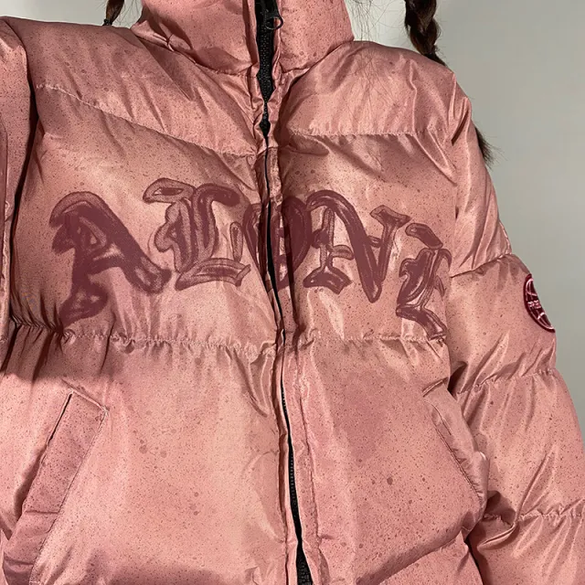 Hip Hop Street Thickened Loose Fried Street Coat Pink - Shop at LoveMi