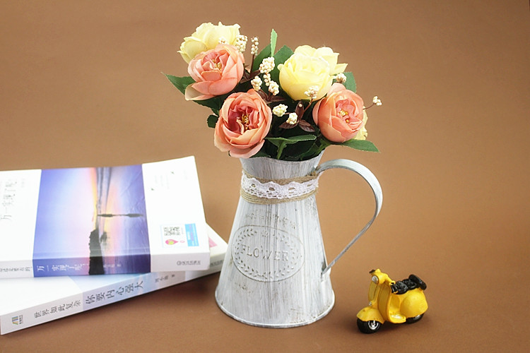 Flower Shop Displays Handmade Hemp Rope Iron Flower Pots