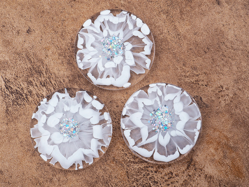 DIY Crystal Dropped Epoxy Coaster Round Coaster Box Storage Box Silicone Mirror Mold