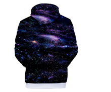 Star Pattern Digital Printing 3D Plush Hooded Sweater