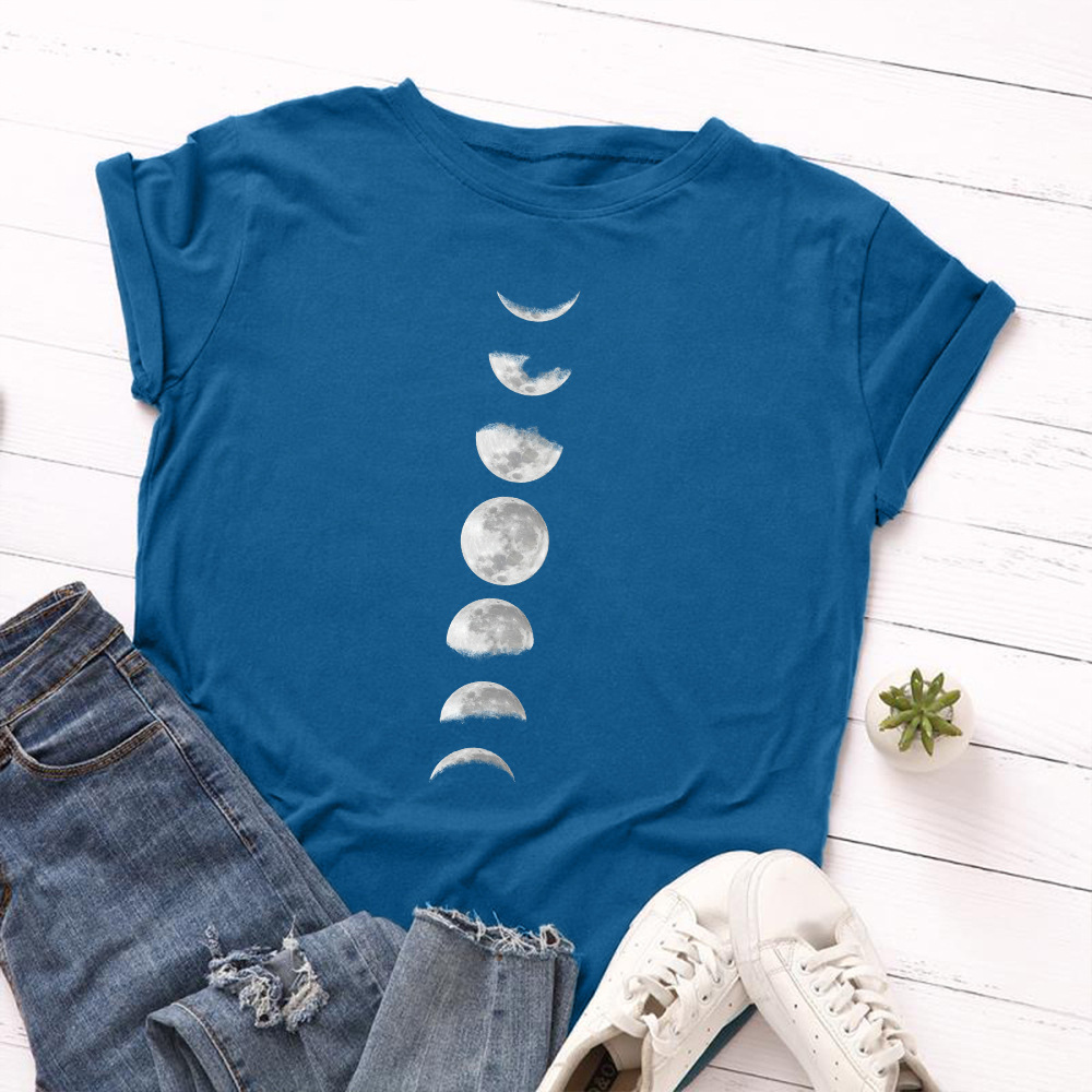 Loose Round Neck and Short Sleeve T-shirt Blouse