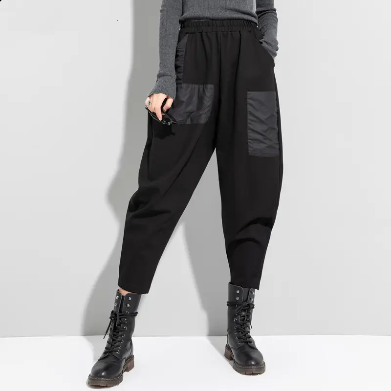 European Casual Pants Women Spring New Cropped Loose