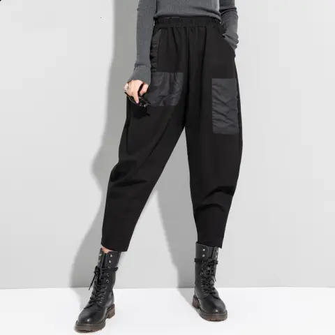 European Casual Pants Women Spring New Cropped Loose