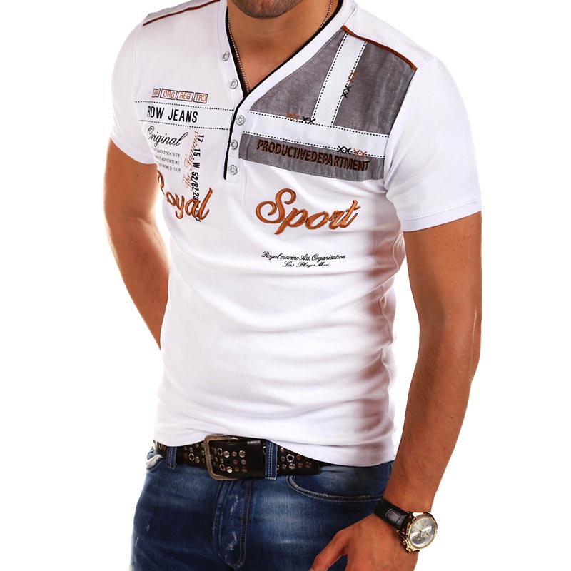 Fashion Casual Print Slim Short Sleeve Men