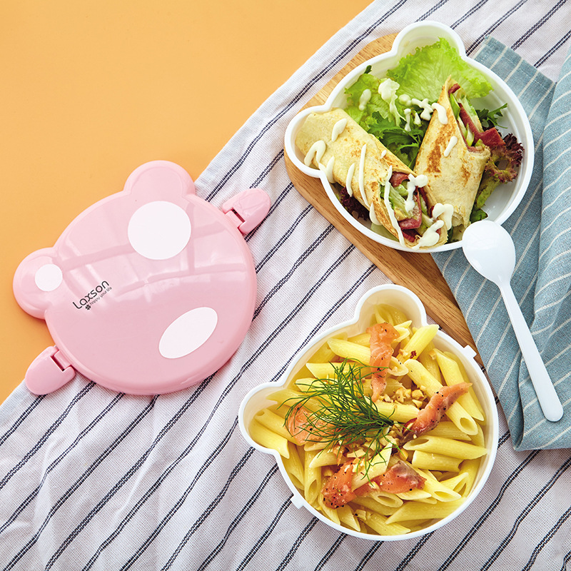 Little Bear Cartoon Bento Double-layer Lunch Box