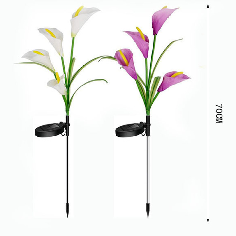 Solar Calla Lotus Lamp 4LED Landscape Lamp — foto 4