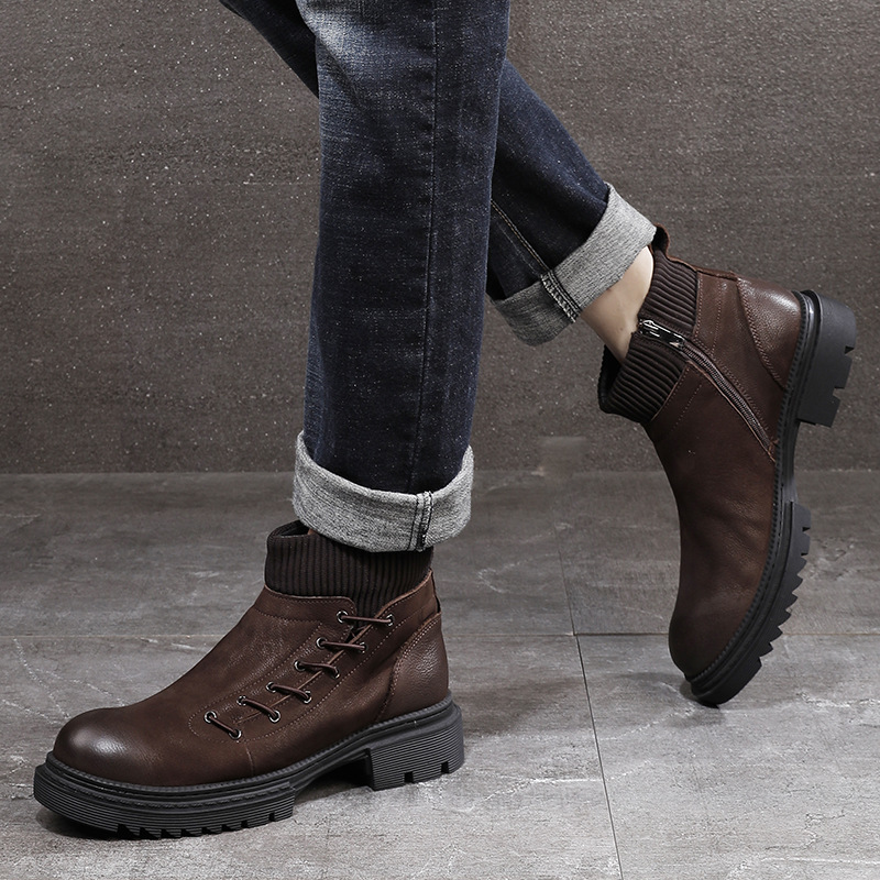 Men's High-top British Style Tooling Boots