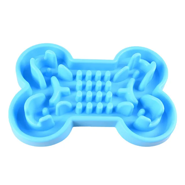 New Pet Supplies Bone Puzzle Stop Eating Dog Bowl Blue - Shop at LoveMi