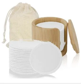 Bamboo Fiber Velvet Makeup Remover Puff 20Pcs Cotton Bamboo Tube - Shop at LoveMi