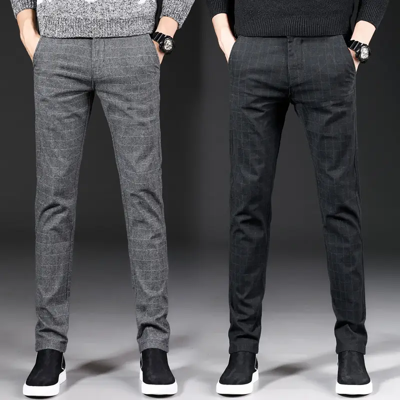 Men's Casual Pants Micro-elastic Korean Slim Fit