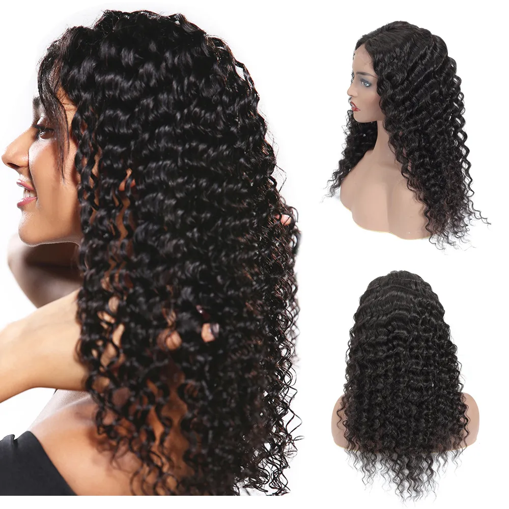 European And American Wig Female Human Hair Wigs Before Lace Real Person - 18Inch