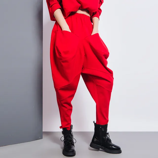 Harem Pants, Loose Feet, All Match Trousers, Women's Clothing Red - Shop at LoveMi