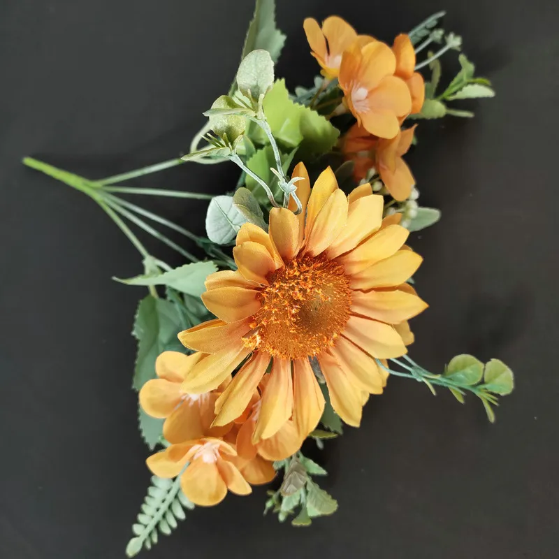 European-Style Fake Flower Home Decoration Sun Lotus - Sun Lotus Orange