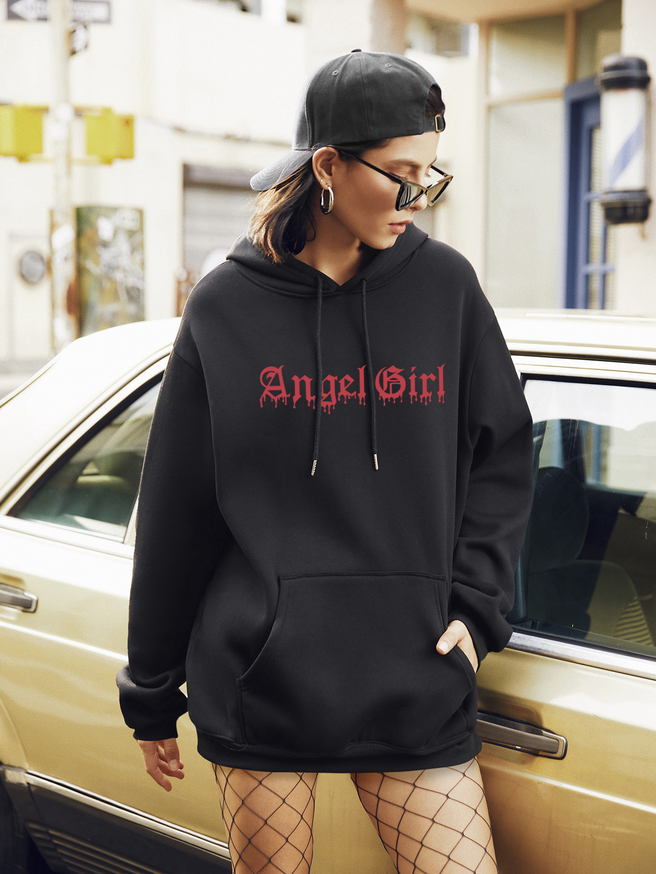 Autumn and Winter Women's Hooded Sweater, Street Casual Plus Size Sweater