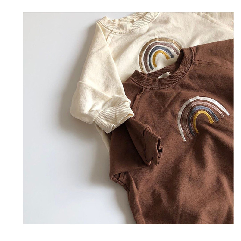 Autumn And Winter One-Piece Rainbow Baby Romper