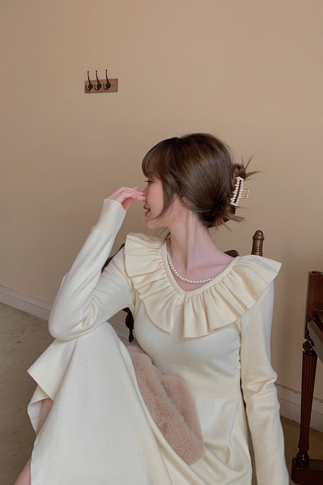 Base Long-sleeved Slim-fit Waist-slimming French Inner Skirt