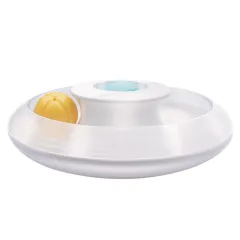 Simple Funny Cat Dribbling Catnip Toy Training Ball - White - View 1