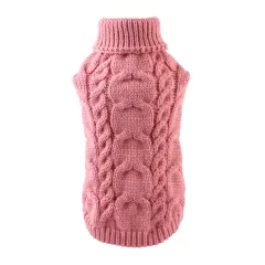 New Autumn And Winter Warm Woolen Pet Clothes - Leather Powder - View 1