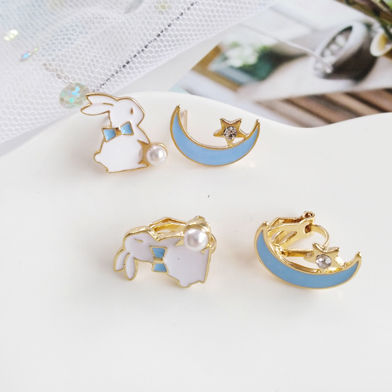 Trendy Sweet Girly Style Earrings Without Pierced Ear Clips